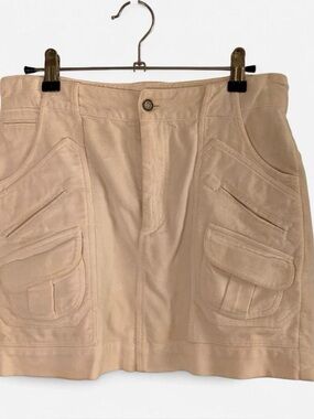 Balenciaga Cream Mini Skirt with Utility Pockets